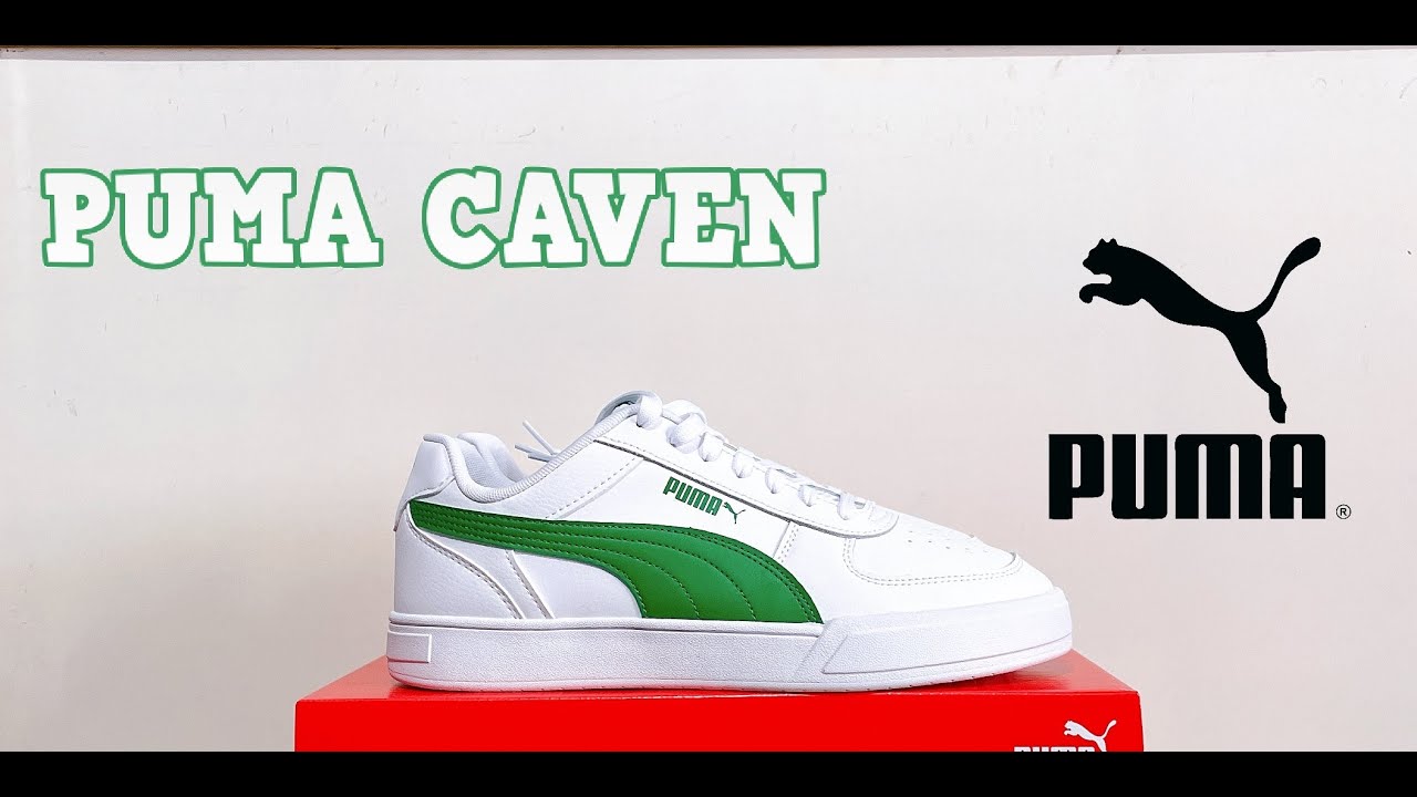 Puma Caven con verde | Puma Caven White and Green | Unboxing Puma Review Puma Caven YouTube