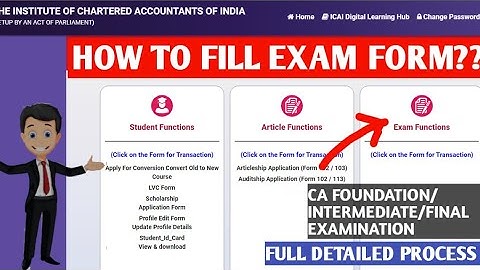 HOW TO  FILL ICAI EXAM FORM | DETAILED VIDEO | ALL LEVELS | NOVEMBER 2022 | UDIT NARAYAN MISHRA