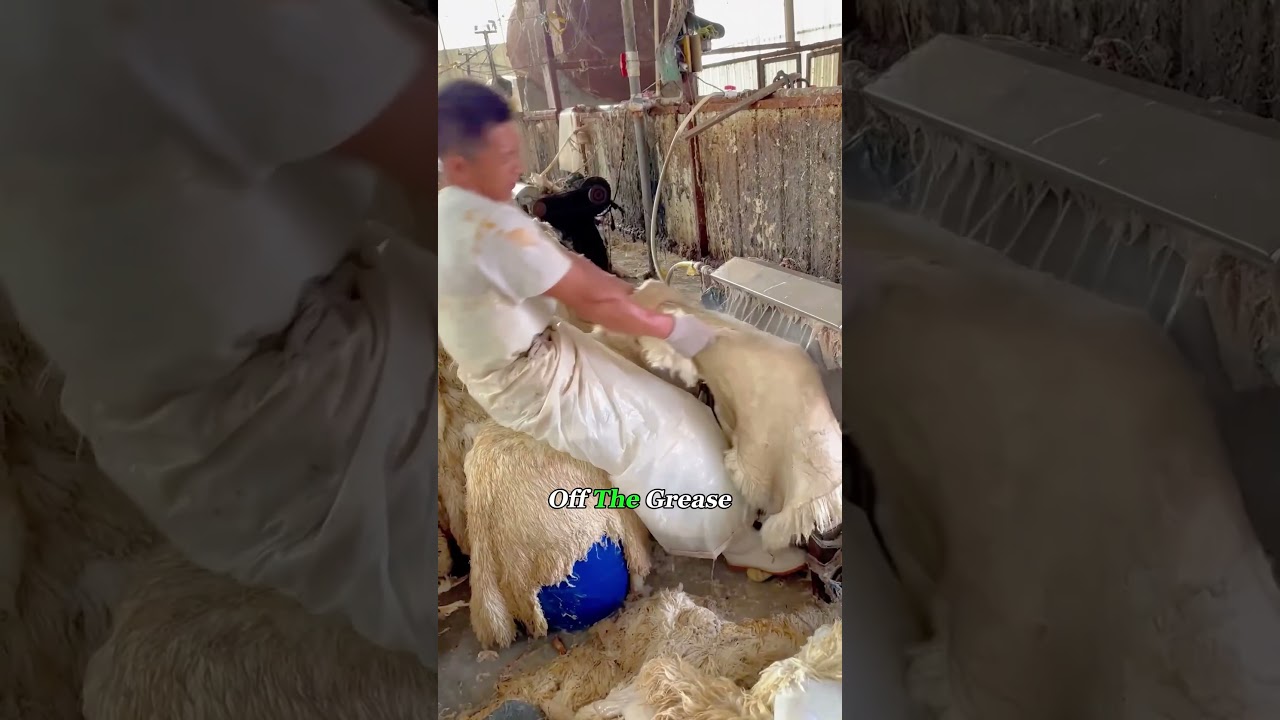 This Is How Real Shearling Is Made.#sheep #shearlingcoat #clothing #making