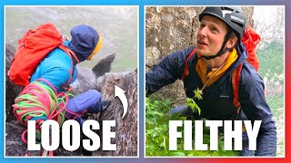 This Is First Ascent Trad Climbing