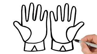 how draw multicolored gloves step step tutorial