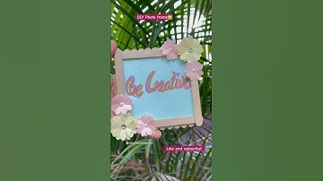 DIY Photo Frame with Ice Cream Sticks 🖼️🌼 #shorts #shortsfeed