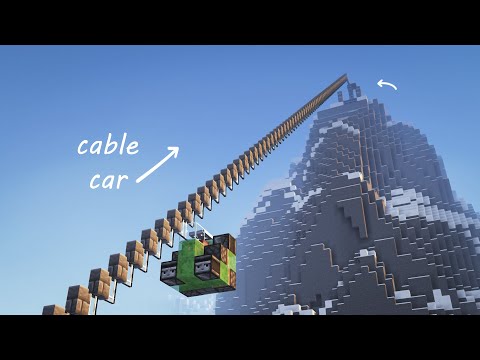 How to make a working cable car in minecraft java