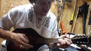 Found this '60s harmony mandolin in an antique store pennsylvania,
takin' it for a ride. to california...