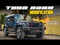 Mahindra Thar Roxx With Almond Color Interior and 7 Slot Grill | Thar Roxx Modification