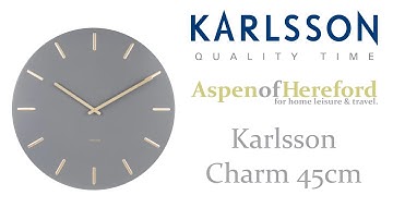 Karlsson Charm Steel With Battons 45cm Wall Clock - Aspen of Hereford