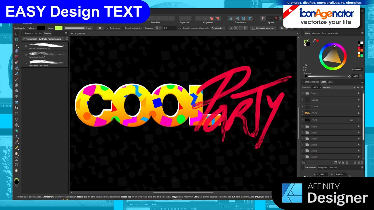 Text Sticker Affinity Affinity Designer Create Stunning Text Designs #affinitydesigner - YouTube