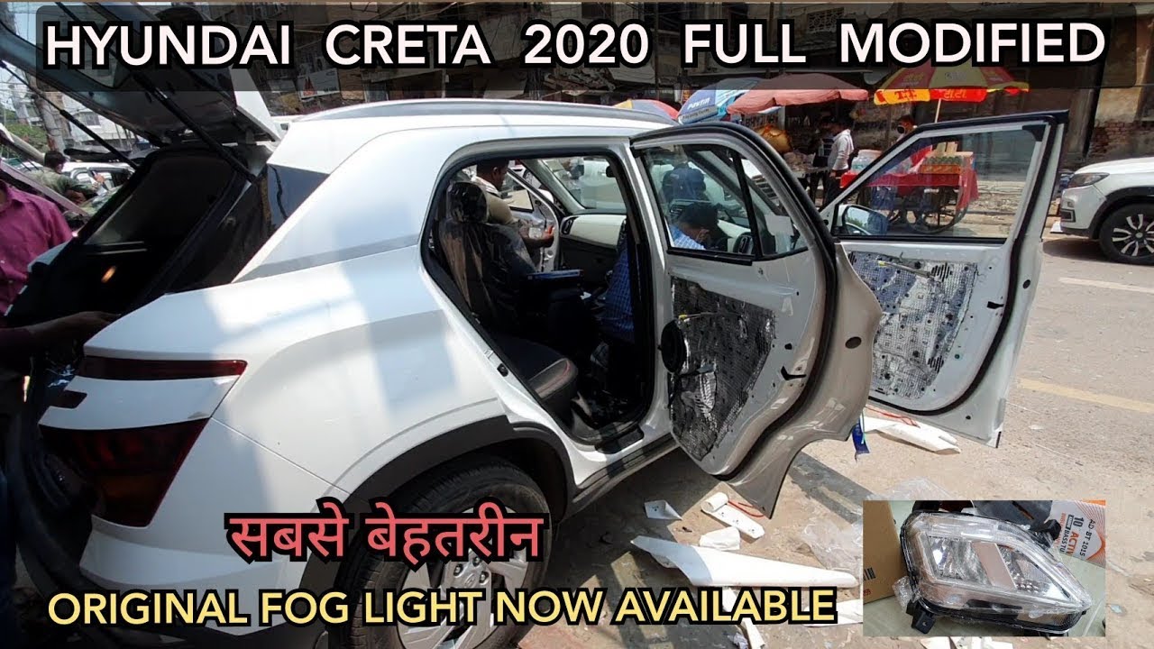HYUNDAI CRETA 2020 FULLY MODIFIED HEADLIGHT HID ORIGINAL FOG LIGHT YouTube