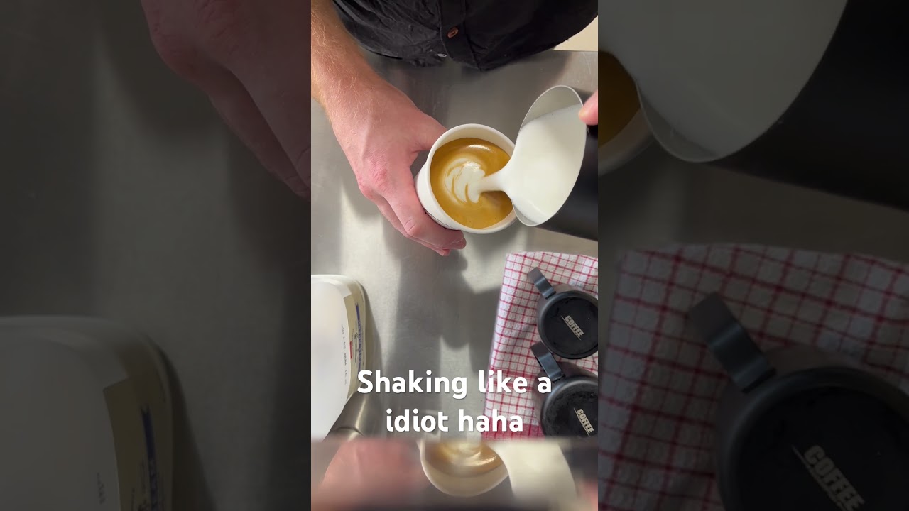 Always bad latte art when I’m videoing. 
