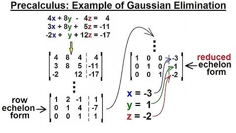 PreCalculus - Matrices & Matrix Applications (5 of 33) Method of Gaussian Elimination: Example
