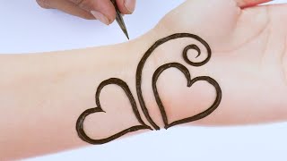 New heart shape mehndi design - Stylish Easy Mehandi ka design - Simple henna design 2021