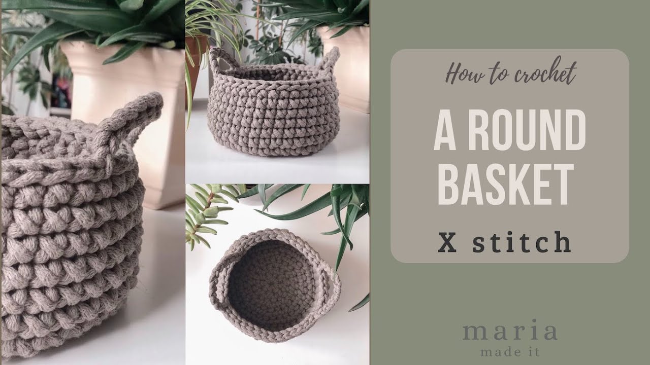 Πλεκτό Καλαθάκι με Πλέξη Χ.