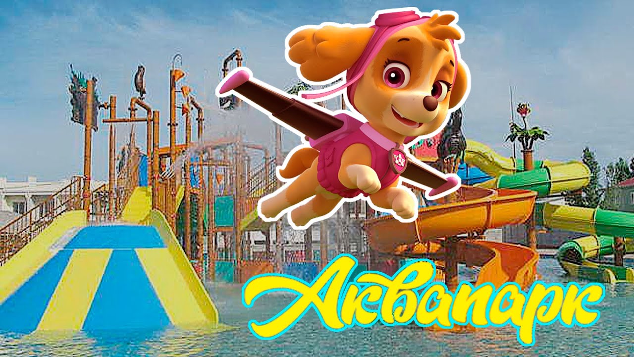 Щенячий Патруль Щенки в Аквапарке мультик кукол. Paw