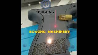 High Quality Laser Stippling on Polymer Grips of Weapon Gun by Fiber Laser Engraving Machine