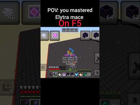 You Mastered Elytra mace On F5 on Mcpe 🔥🔥 #minecraft