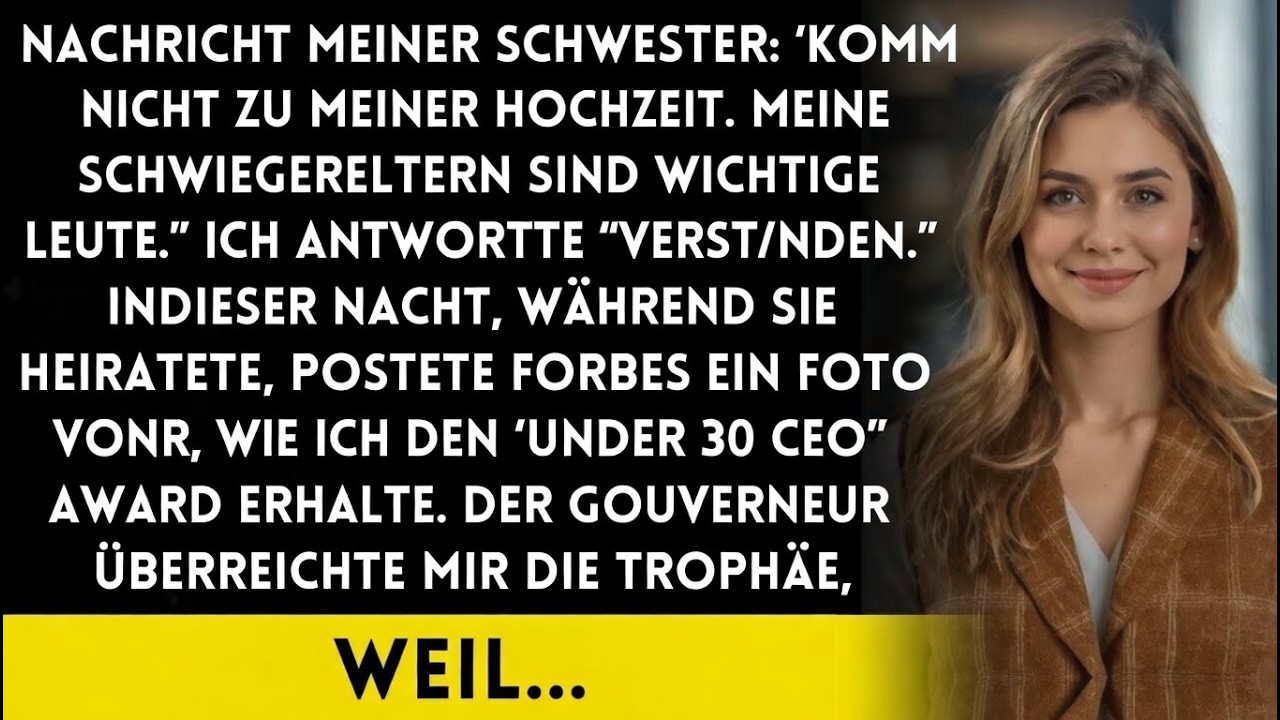 Meine Schwester schrieb 'Komm nicht zu meiner Hochzeit'– bis sie sah, wer ich wirklich bin