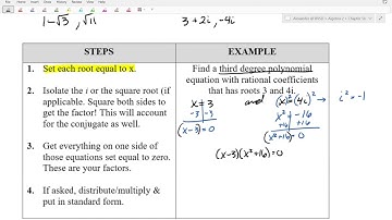 5.6 Conjugate Root Theorem