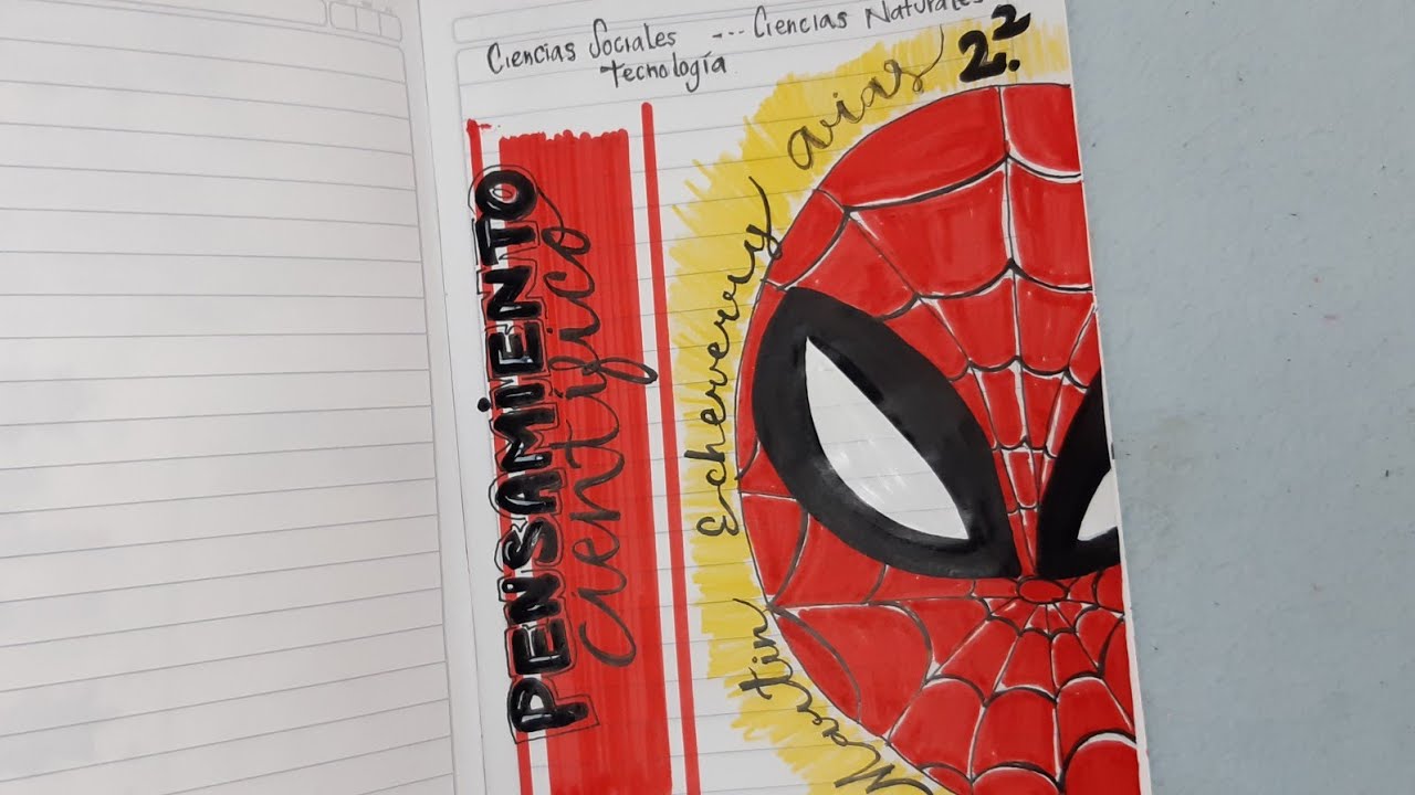 cómo marcar cuaderno de Spiderman - YouTube