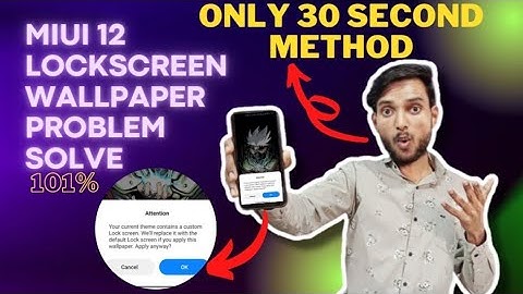 Miui 12 Lock Screen Wallpaper Problem Solved 😊Only 30 Second Method | Home Screen Setup for miui 12