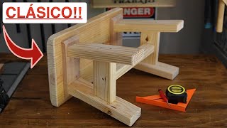 Como hacer un banquito de madera / taburete 