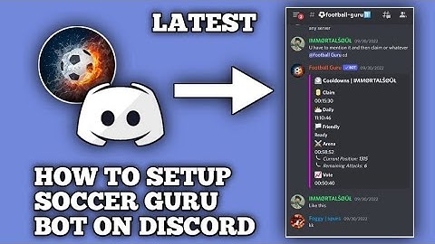 How to setup soccer guru | discord bot | 2022