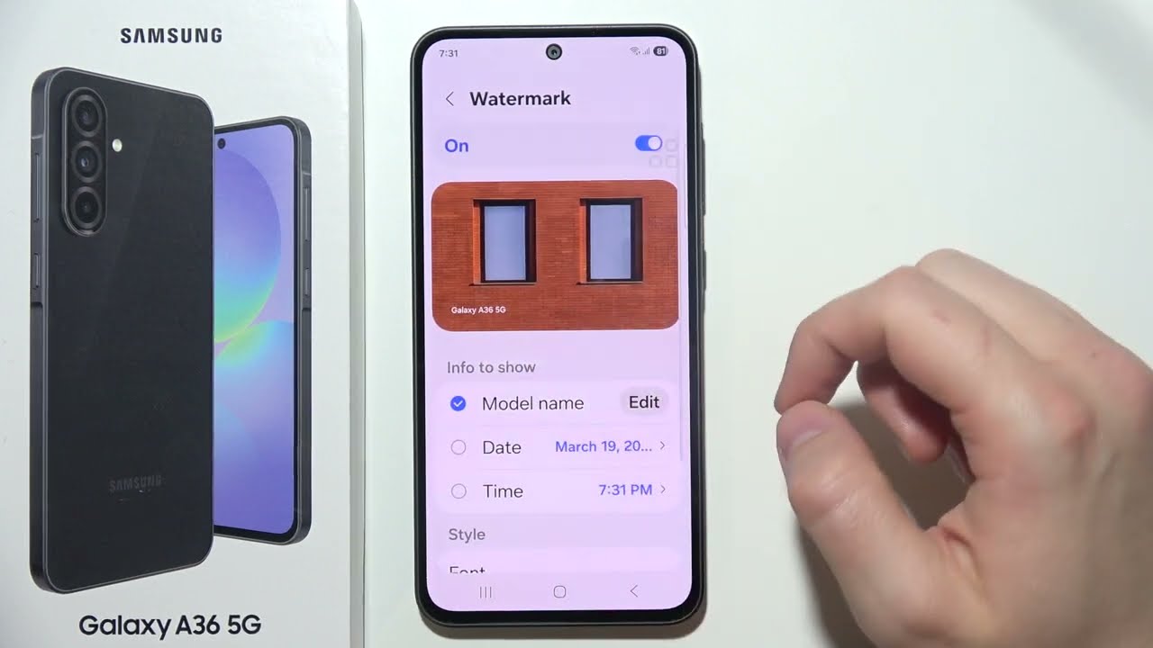 Samsung A36 5G: How to Turn On/Off Camera Watermark