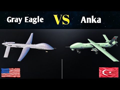 Gray Eagle VS Anka Drone | America's MQ-1C Gray Eagle VS Turkish TAI Anka  Combat Drone