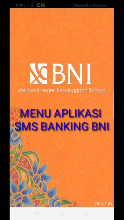 MENU APLIKASI SMS BANGKING BNI/menjelaskan menu aplikasi android sms bangking bnl#shorts