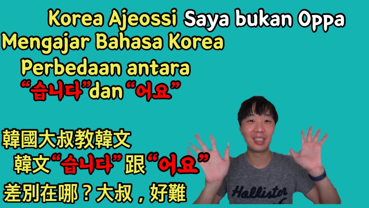 Perbedaan antara  dan   Bahasa  Korea  sehari hari 