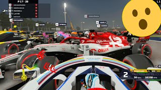 Overtaking 19 cars in 1 corner on F1 2020