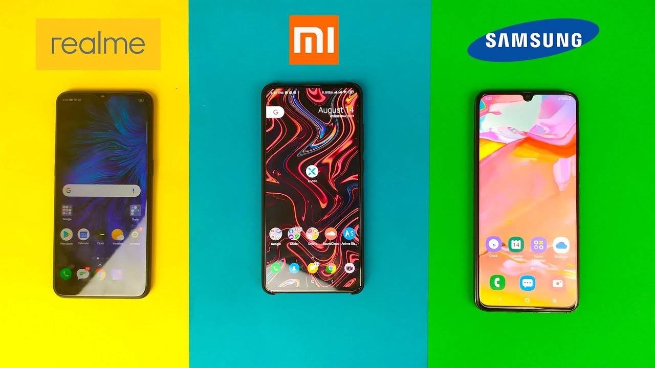 Mi 9T Vs Samsung A70 Vs Realme 3ro | الافضل تحت 6000 جنيه