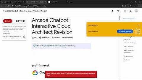 [NEW] Arcade Chatbot: Interactive Cloud Architect Revision | arc114-genai | #qwiklabs | #arcade