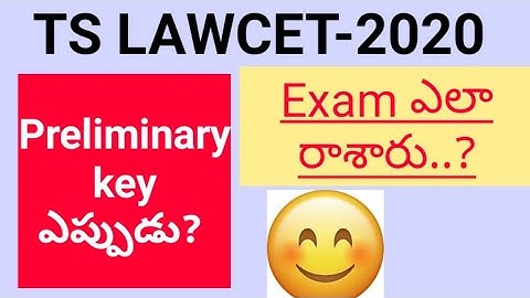TS LAWCET & PGLCET -2020 Preliminary Key will come today | TS LAWCET latest update|