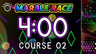 4 Minute Marble Race Timer for Kids | Course 02 🎱