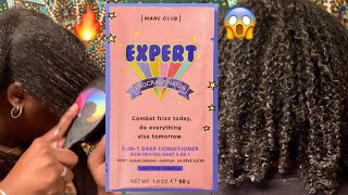 TRYING A MANE CLUB HAIR MASK FROM ULTA BEAUTY + DETANGLING WITH A WET BRUSH | Curly Tells
