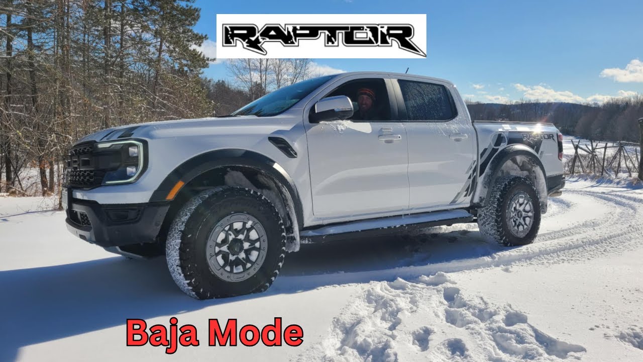 Ranger Raptor in the Snow (Baja Mode) - YouTube