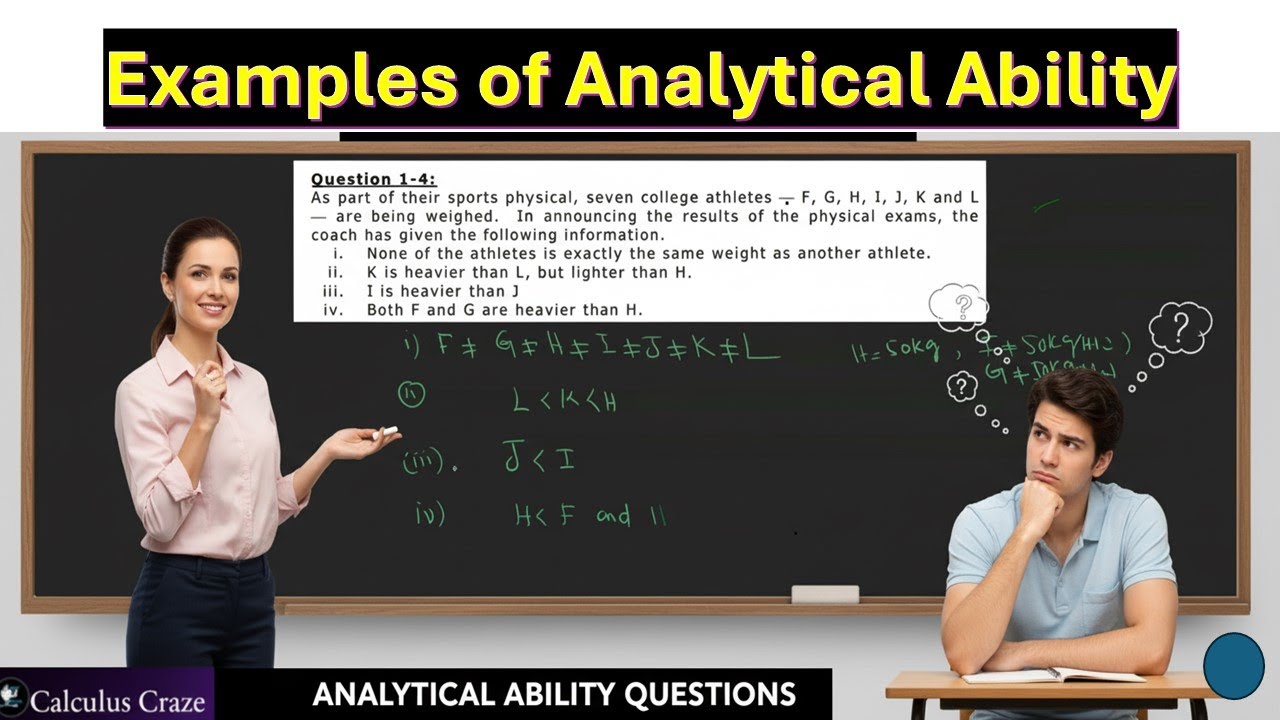 Solved Examples of Analytical Ability Questions (MDCAT/GAT/LAT/HAT/GRE Test Prep)