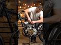 Old open bike start a engine