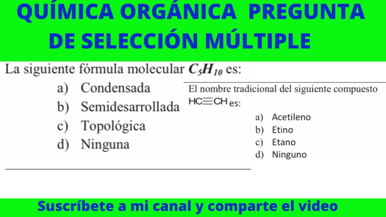Preguntas De Quimica Opcion Multiple Con Respuesta