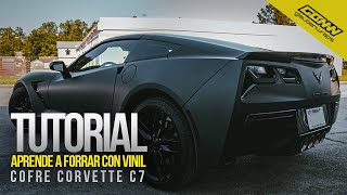 Como forrar un cofre con vinil!/ TUTORIAL / Wrap Negro Mate Corvette / glaubenwraps DIY