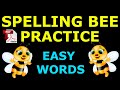 Letters in alphabet  spelling bee  easy exercise  listen and find the word  easy english lesson