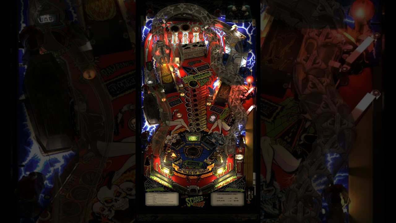 Elvira's Scared Stiff Virtual Pinball 💀Cabinet View 