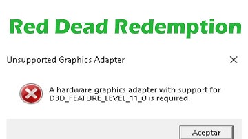 Red Dead Redemption niet-ondersteunde grafische adapter D3D_FEATURE_LEVEL_11_0 is vereist