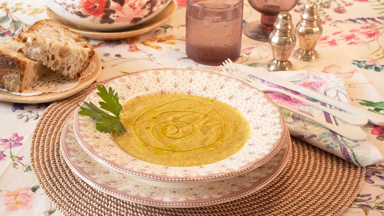 LO IMPORTANTE ES LA SALUD .Crema de calabacín y lechuga