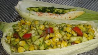 sweet corn & raw mango chat recipe || very easy and tasty chat || must try || simple chat recipe