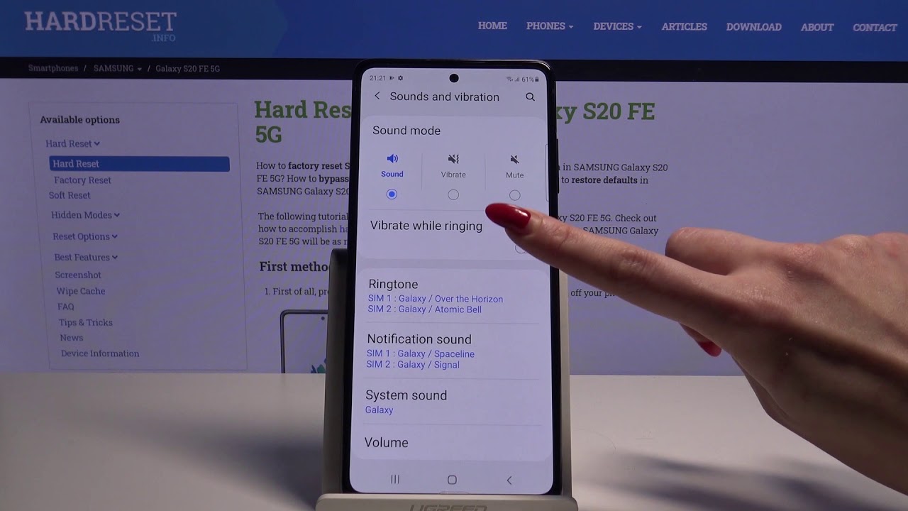 How to Turn On Vibration in SAMSUNG Galaxy S20 FE 5G Activate