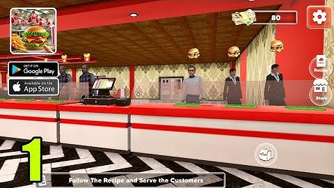 Fast Food Restaurant Simulator Gameplay (Android, iOS)