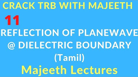 11 Reflection of Plane wave at Free space Dielectric Boundary-Normal Incidence