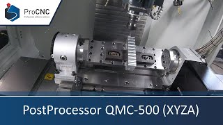 Постпроцессор и симуляция SolidCAM станка QMC-500 (Fanuc 0i-MF, 4-axis)
