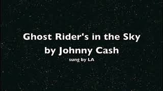 Video thumbnail of "Ghost Riders in the Sky written by Stan Jones in the style of Johnny Cash (lyrics)"